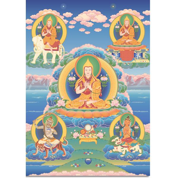 A5: Khedrubje 5 Visiones de Je Tongkhapa